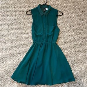 H&M cottagecore green dress